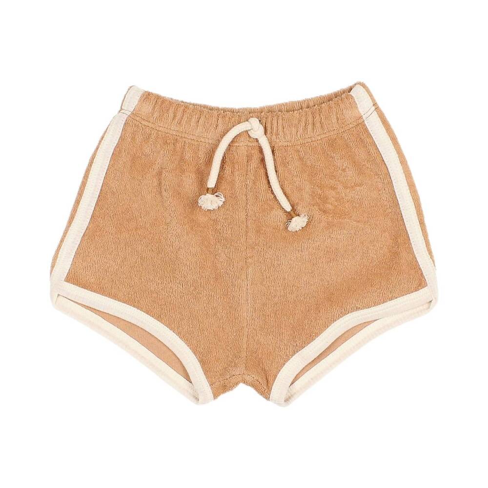 NEW BÚHO baby girl terry cloth shorts in caramel